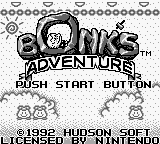 Bonk's Adventure (USA) Title Screen